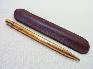 Cartier must de Trinity Gold Ballpoint Pen With Leather case 2