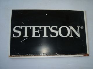 Vintage Stetson Hat Store Display Sign