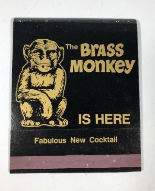 Brass Monkey Heublein Large Matchboook Beastie Boys Hartford Ct Rare Htf
