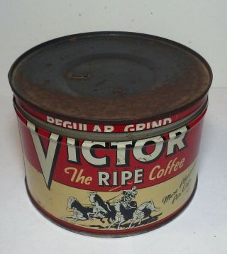 Vintage Victor The Ripe Coffee Tin Regular Grind