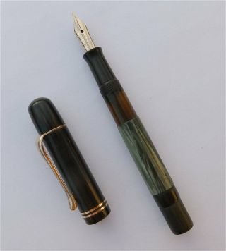 Pelikan 100,  Fountain Pen,  Green/black