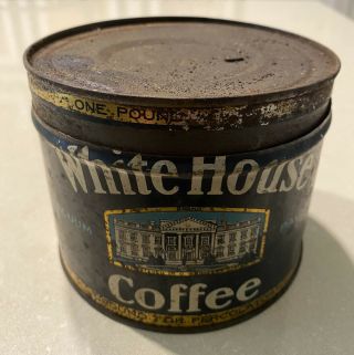 Vintage White House Coffee Tin