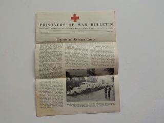 Wwii Newspaper Pows Bulletin 1945 Reports On German Camps World War Two Ww2
