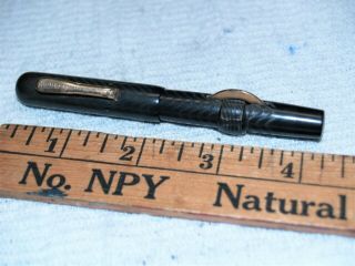 Conklin Black Chased Hard Rubber P35 Crescent Fountain Pen (9797)