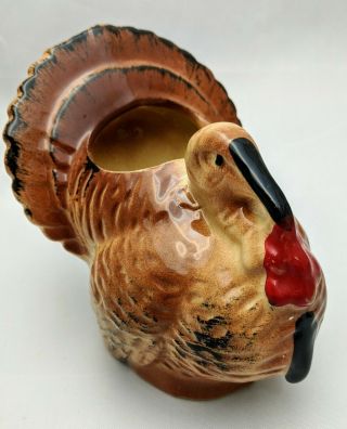 Vintage Ceramic Thanksgiving Turkey Planter/vase