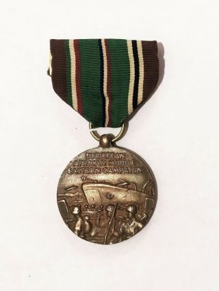 Wwii Us Army European African Middle Eastern Campaign Medal Vintage
