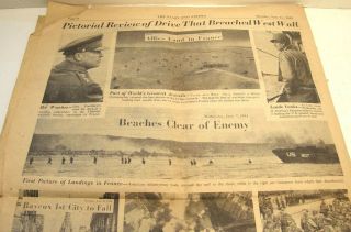 June 12 1944 Stars & Stripes Newspaper Liberation Issue D - Day London Edition