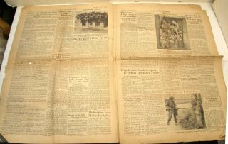 JUNE 12 1944 STARS & STRIPES NEWSPAPER LIBERATION ISSUE D - DAY LONDON EDITION 3