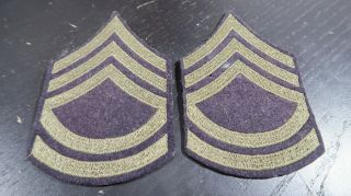 Wwii Us Army Sergeant First Class Stripes Chevrons Matching Patches
