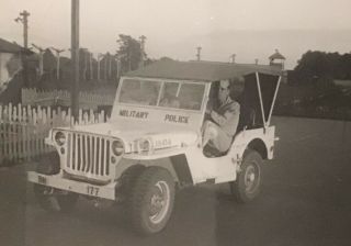 Photo W W 2 Us Gi 1944 Army Soldier Jeep Military Police Cbi India