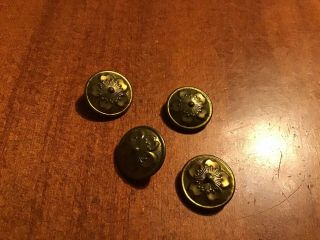 Group Of 4 Wwii Japanese Army Officer Military Uniform Buttons