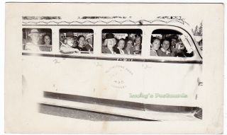 Tourist Bus West Yellowstone Montana - 1946 Photo Postcard