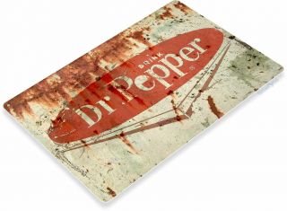 Dr Pepper Vintage Rustic Retro Soda Metal Decor Sign