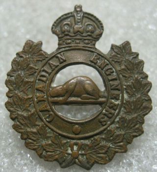 /canada Army Canadian Engineers Cap Badge.  Ww1,  Garrison Cap