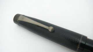 Gorgeous Onoto The Pen,  Black Chased,  Firm 14k Fine Nib,  Project Pen - Jm11