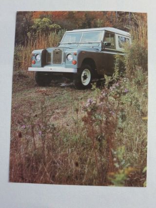 Vintage Land Rover 88 " Wheelbase Deluxe Hardtop Sales Brochure Advertising