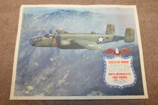 Ww2 U.  S.  Homefront " Shield Of Honor " Aircraft Photograph,  Named To Male