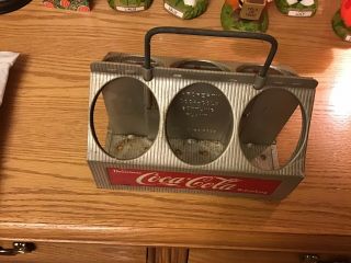 Vintage Coca Cola Coke 6 Pack Alluminum Carrier Carton Holder Display