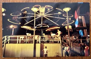 Rockaway Beach Ny Playland Amusement Park Paratrooper Ride 1960’s Postcard