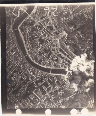Aaf Aerial Photo 320th Bomb Group Pisa Railroad Bridge 1944 Italy 53