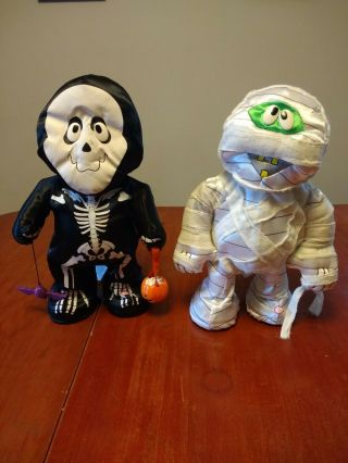 Gemmy Halloween Animated Dancing Mummy & Skeleton