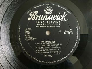 The Who My Generation 1st 1965 Press 12 