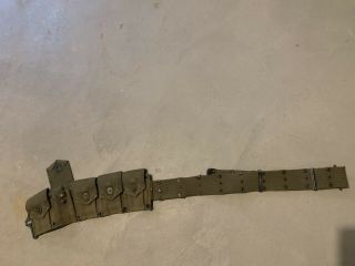 Wwii ? U.  S.  Army Ammo Belt With 45 Pouches And Spats Solid Shape