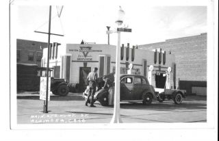 Rppc Postcard Bunten Brothers Conoco Gas Station Vtg Old Car Mechanic Alamosa Co