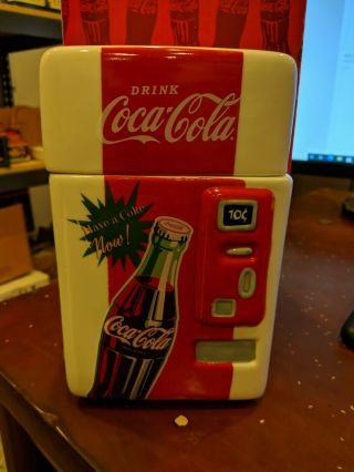 Coca - Cola Vintage Ceramic Vending Machine Cookie Jar