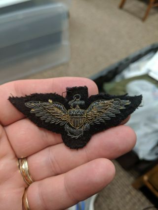 Wwii United States Marine Corps/navy Bullion Pilot Wings
