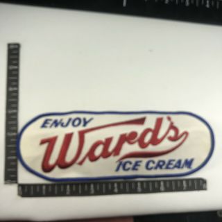 Large (over 8”) Enjoy Ward’s Ice Cream Dairy Advertising Patch 99h