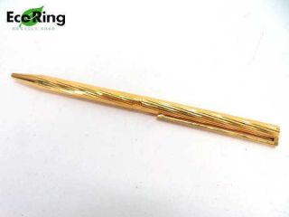 Vintage S.  T.  Dupont Classic Gold Plated Twist Ballpoint Pen