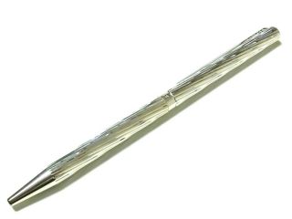 Vintage S.  T.  Dupont Classic Silver Twist Ballpoint Pen