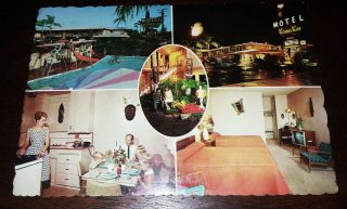 Kona Kai Motel Anaheim Ca Vintage Postcard 1960s