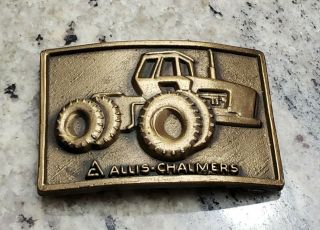 Vintage Allis Chalmers 8550 Tractor Brass Belt Buckle