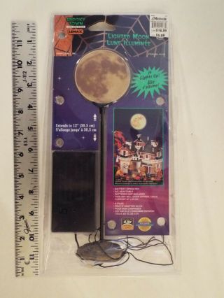 Lemax Spooky Town Lighted Moon - Halloween Village - Extends 8 3/4 " To 12 " - Rare