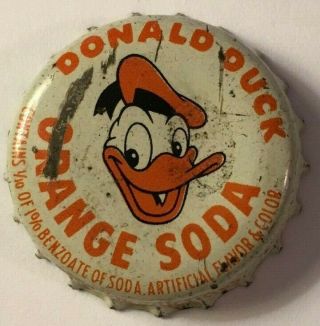 Donald Duck Orange Soda Pop Bottle Cap; Chattanooga,  Tenn.  ; Cork