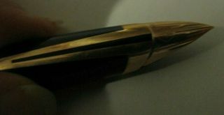 Vintage Waterman 18k 750 Gold Edson Paris Pen Point / Nib & Feed Tube Sapphire