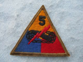 Wwii Us Army Patch 5th Armor Division Victory Normandy Europe Ww2