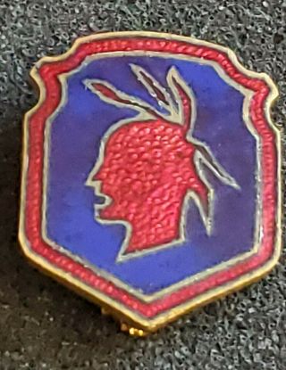 Vintage Wwii Us Army 98th Infantry Division Unit Insignia Pin