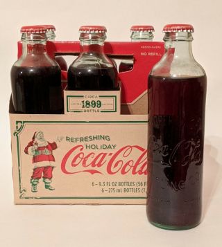 Christmas Coca - Cola Circa 1899 Holiday Limited Edition 6 Pack Bottles 9.  3fl Oz.