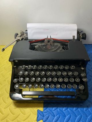 1930’s Vintage Lc Smith & Corona Standard Flat Top Portable Typewriter 1c Series