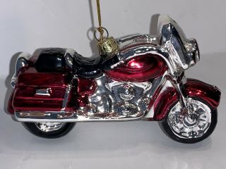 Harley Davidson The Robert Stanley Glass Motorcycle Christmas Ornamemet