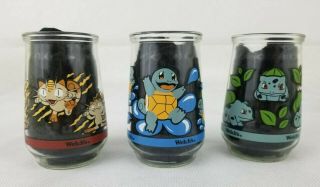 Welch ' s Jelly Jars - 1 Bulbasaur,  7 Squirtle,  52 Meowth Pokemon (1999) 2