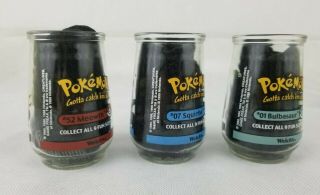 Welch ' s Jelly Jars - 1 Bulbasaur,  7 Squirtle,  52 Meowth Pokemon (1999) 3