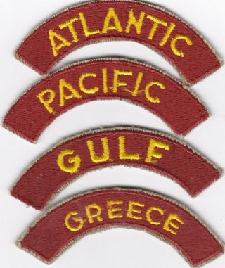 Wwii Group Of 4 Transportation Terminal Patches