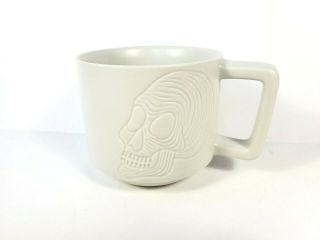Starbucks 2019 Halloween Tonal Skull White Ceramic Mug Cup 12oz Nwt Sku Skeleton