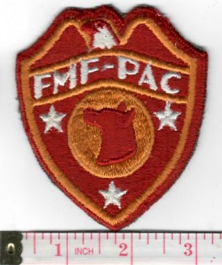 Ww 2 Usmc Fmf - Pac (fleet Marine Force Pacific) Dog Platoon Patch Inv W543