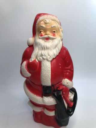 Vintage Santa 13 " Blow Mold Empire Plastic Corp Christmas 1968 Usa Light Missing