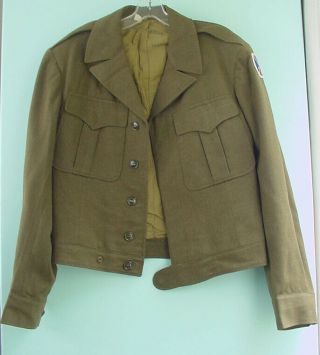 Wwii Ike Jacket Us Army 10th Division Size 38